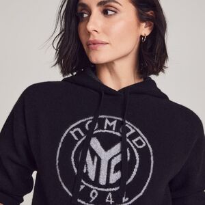 Nomad 1942 Black CASHMERE NYC Logo Hoodie
